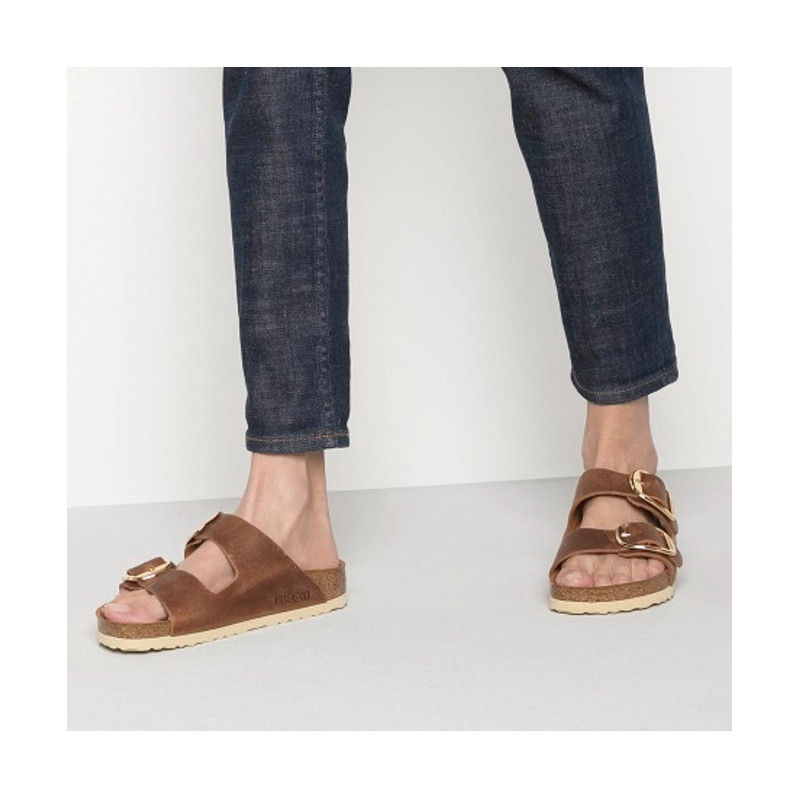 ARIZONA BIG BUCKLE Cognac, Mules Birkenstock