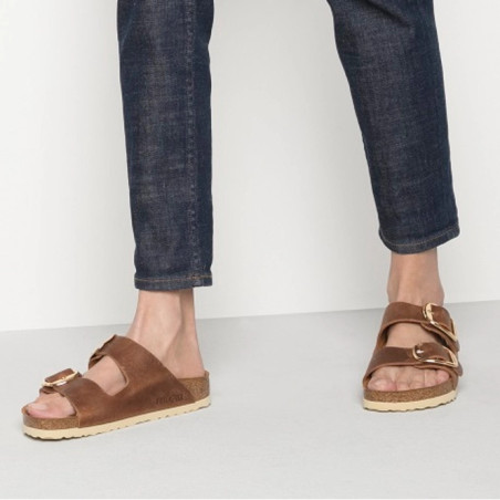 ARIZONA BIG BUCKLE Cognac, Mules Birkenstock