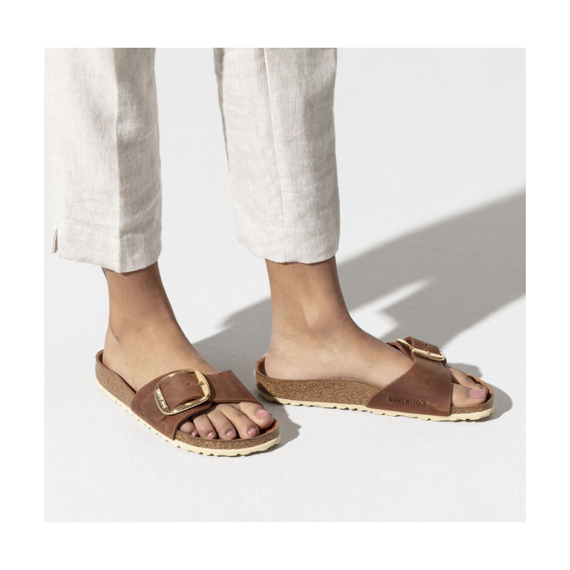 MADRID BIG BUCKULE Cognac, Mules Birkenstock
