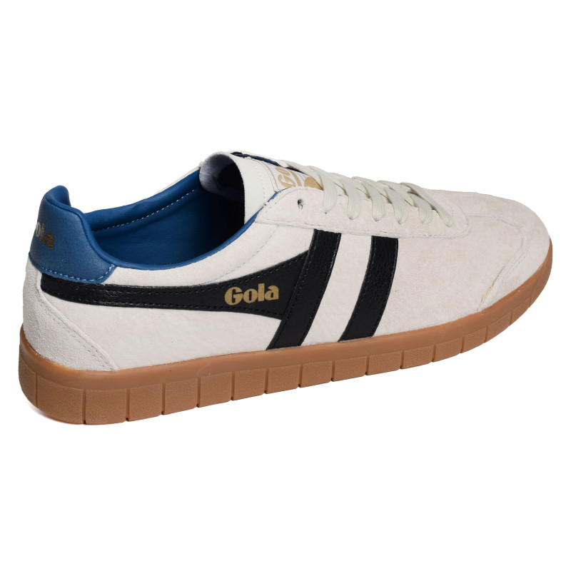 HURRICANE SUEDE TRAINERS Blanc Noir, Sneakers basses Gola