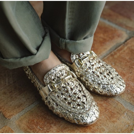 LAZER Platine, Mocassins Coco & Abricot