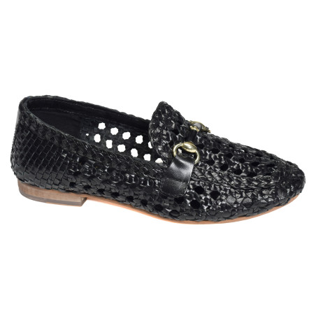 LAZER Noir, Mocassins Coco & Abricot