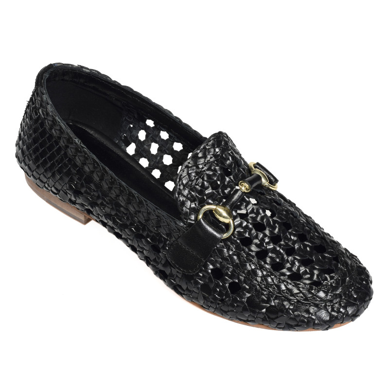 LAZER Noir, Mocassins Coco & Abricot