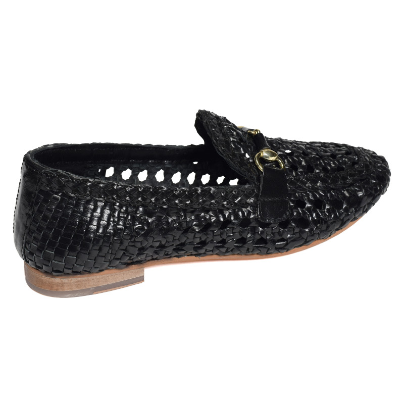 LAZER Noir, Mocassins Coco & Abricot