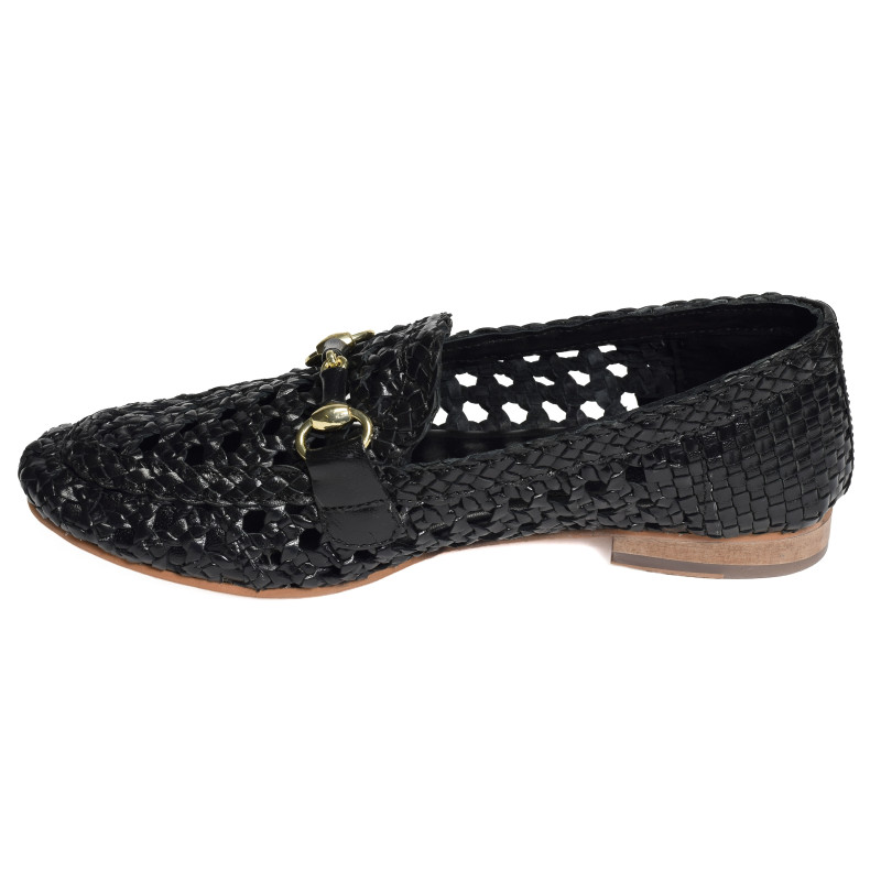LAZER Noir, Mocassins Coco & Abricot