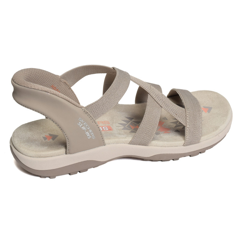 REGGAE SLIIM STRETCH FLEX Taupe, Sandales plates Skechers