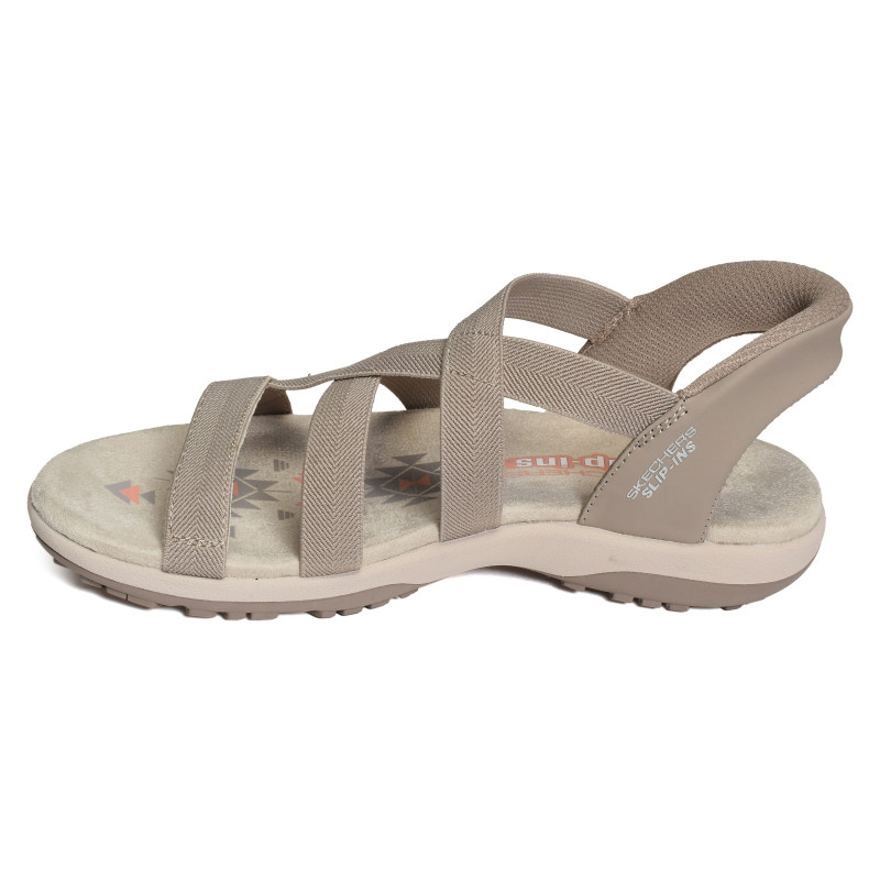 REGGAE SLIIM STRETCH FLEX Taupe, Sandales plates Skechers