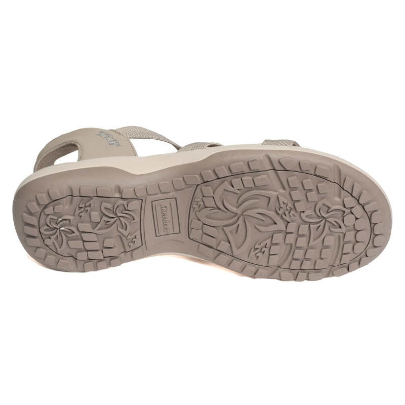 REGGAE SLIIM STRETCH FLEX Taupe, Sandales plates Skechers