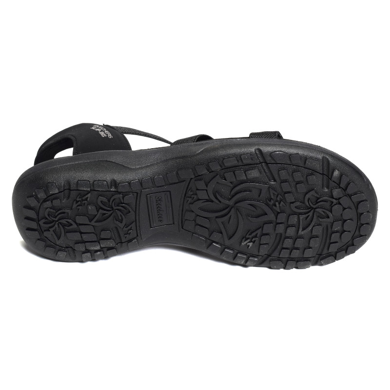 REGGAE SLIIM STRETCH FLEX Noir, Sandales plates Skechers