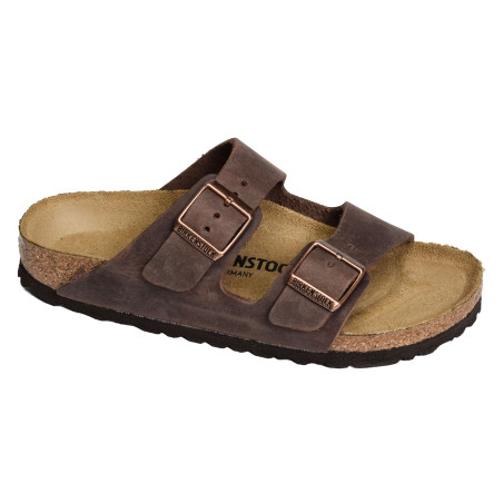 ARIZONA CUIR W Marron, Mules Birkenstock