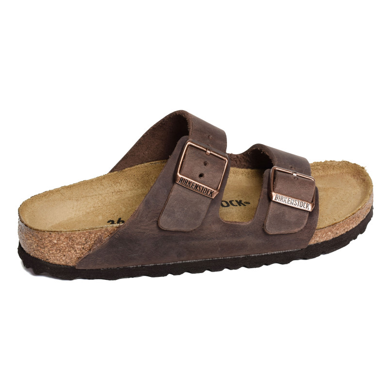 ARIZONA CUIR W Marron, Mules Birkenstock