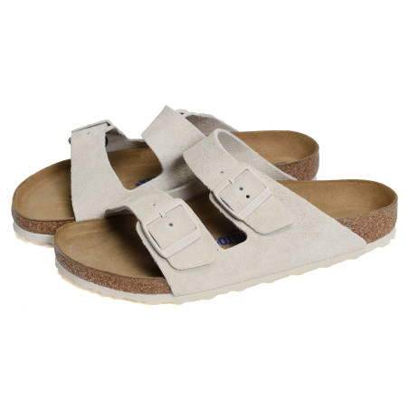 ARIZONA SFB CUIR Blanc, Mules Birkenstock