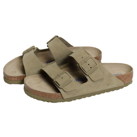 ARIZONA SFB CUIR Kaki Beige, Mules Birkenstock