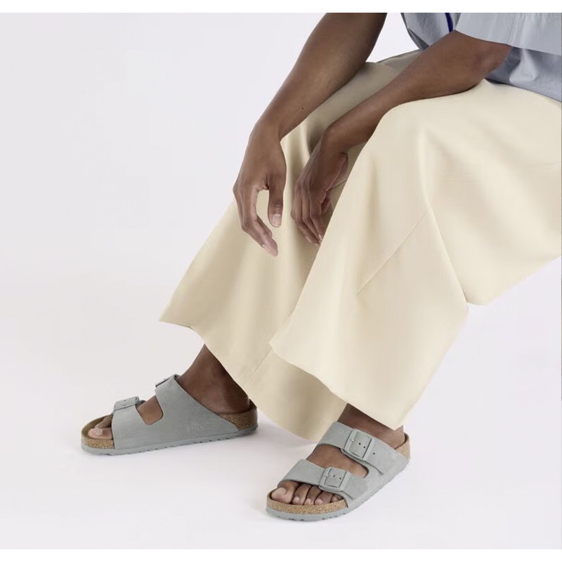 ARIZONA SUEDE W Bleu Gris, Mules Birkenstock