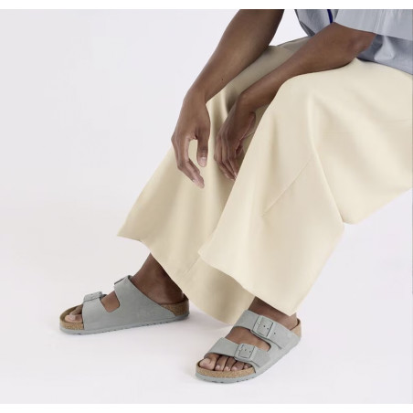 ARIZONA SUEDE W Bleu Gris, Mules Birkenstock