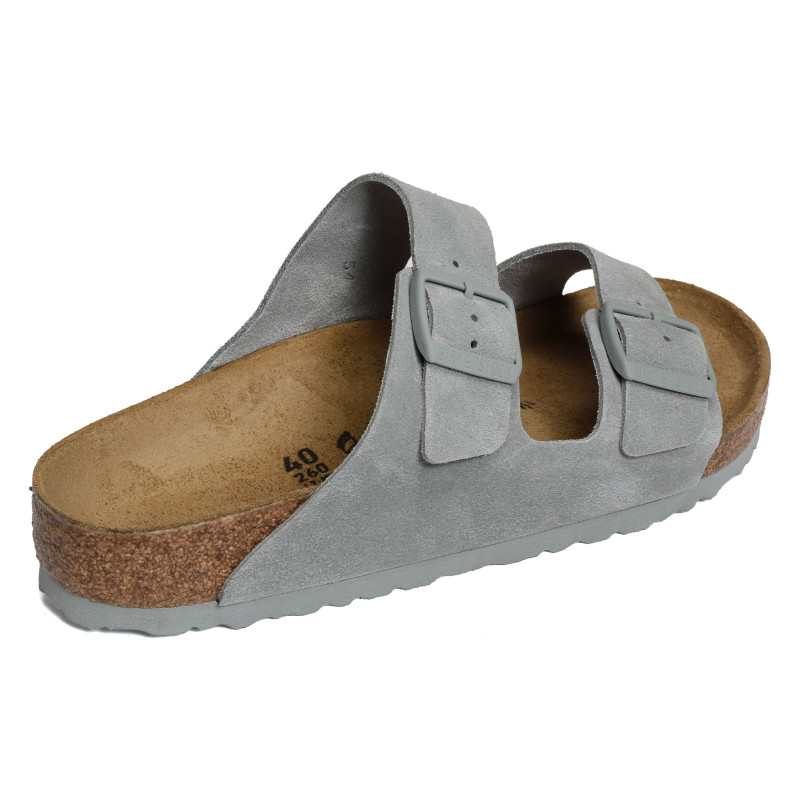 ARIZONA SUEDE Bleu Gris, Mules Birkenstock
