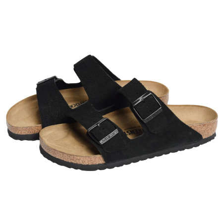 ARIZONA SUEDE Noir, Mules Birkenstock