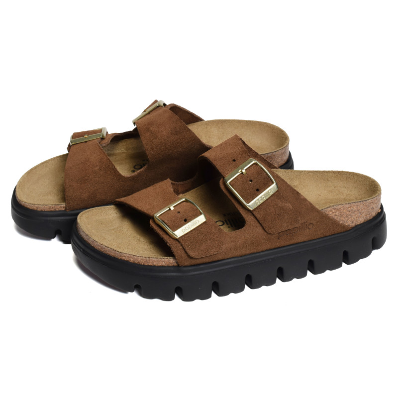 ARIZONA PLATFORM SUEDE Tan, Mules Birkenstock
