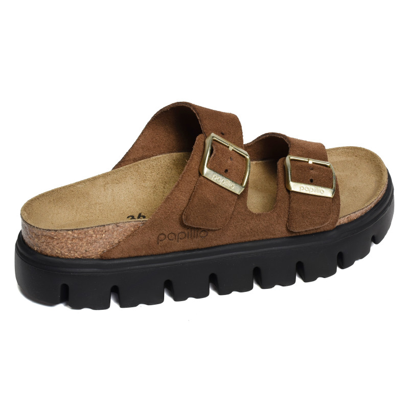 ARIZONA PLATFORM SUEDE Tan, Mules Birkenstock