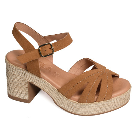 2506 Camel, Nu-Pieds à talon Kaola