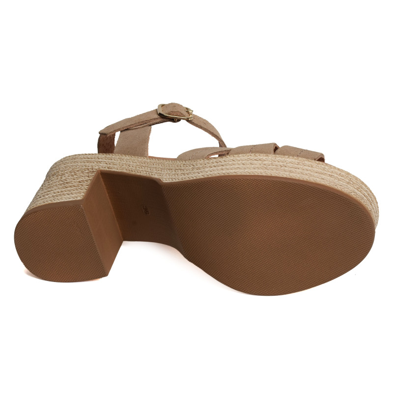 2506 Tabac, Nu-Pieds à talon Kaola