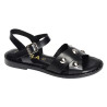 786 Noir, Sandales plates Kaola