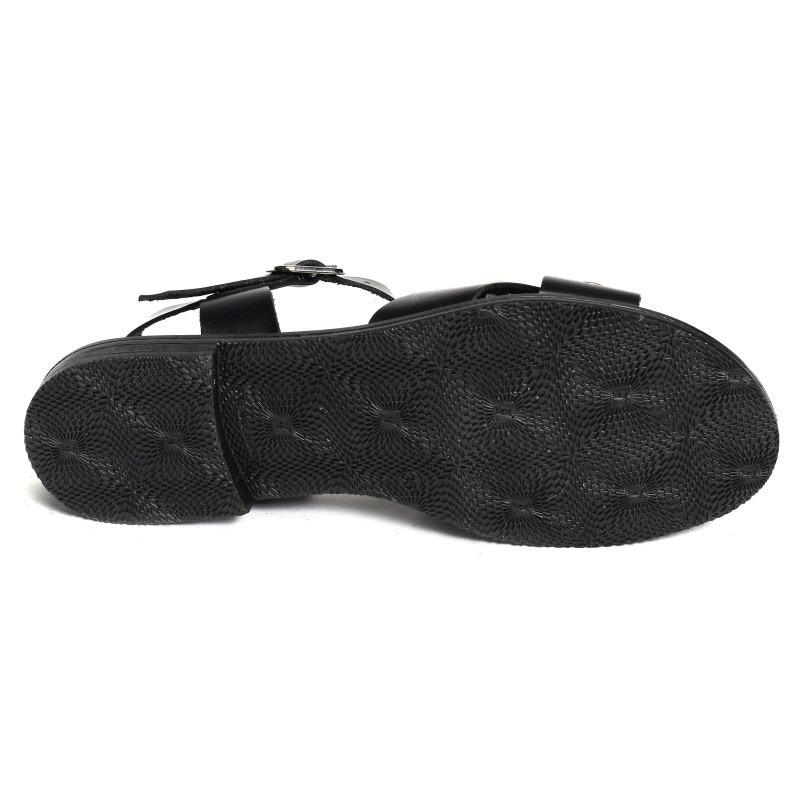 786 Noir, Sandales plates Kaola