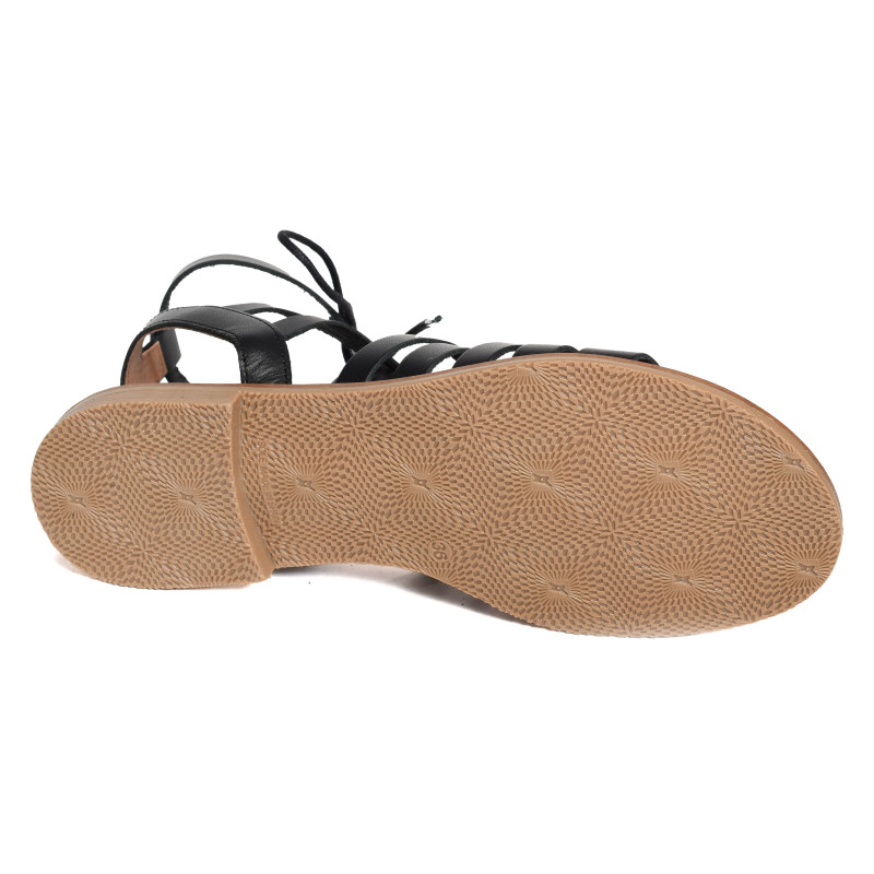 795 Noir, Sandales plates Kaola