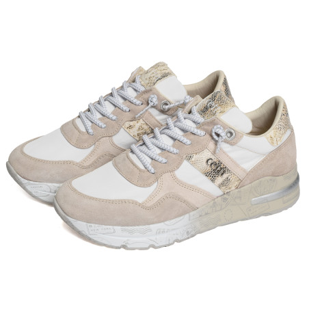 C1274 W Beige Blanc, Sneakers basses Cetti
