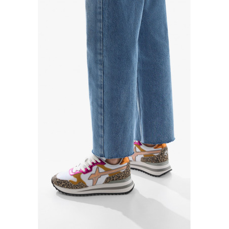 YAK W Blanc Léopard, Baskets running W6YZ