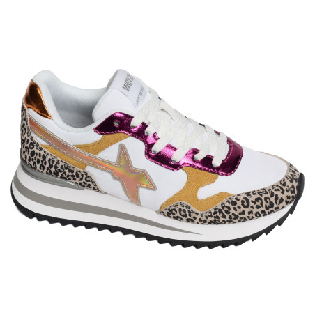 YAK W Blanc Léopard, Baskets running W6YZ