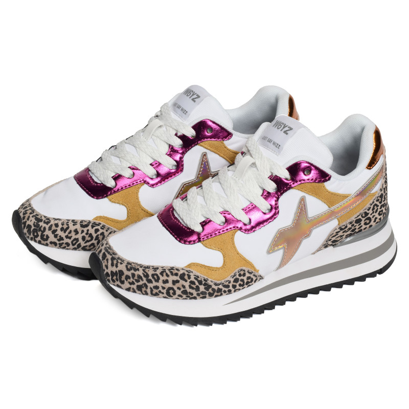 YAK W Blanc Léopard, Baskets running W6YZ