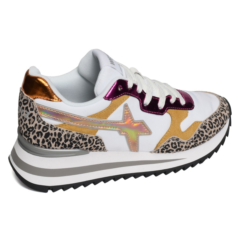 YAK W Blanc Léopard, Baskets running W6YZ