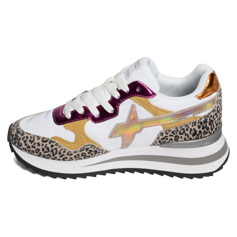 YAK W Blanc Léopard, Baskets running W6YZ