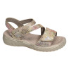 60464 Beige Multicolore, Sandales compensées Rieker