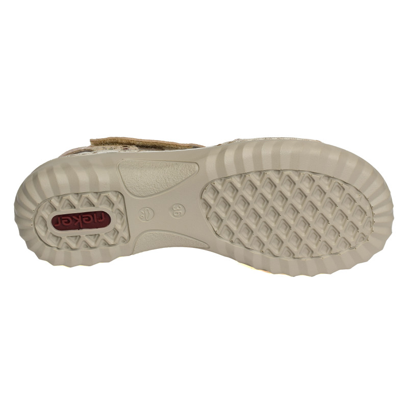 60464 Beige Multicolore, Sandales compensées Rieker