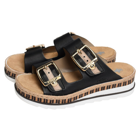 V7955 Noir, Mules Rieker