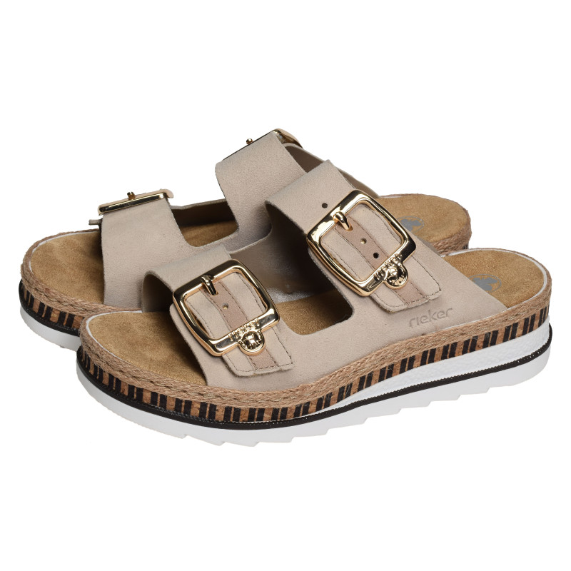 V7955 Beige, Mules Rieker