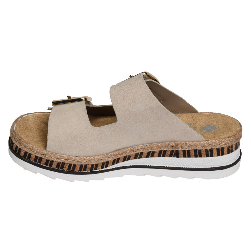 V7955 Beige, Mules Rieker