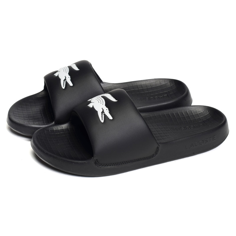MENS SERVE SLIDE 1.0 Noir Blanc, Claquettes Lacoste