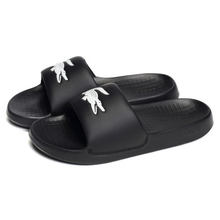 MENS SERVE SLIDE 1.0 Noir Blanc, Claquettes Lacoste