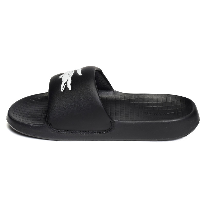 MENS SERVE SLIDE 1.0 Noir Blanc, Claquettes Lacoste