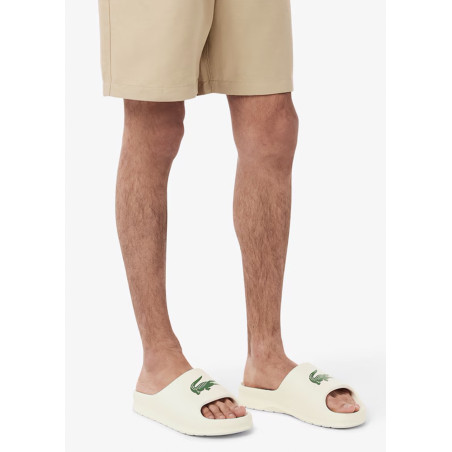 MENS SERVE SLIDE 2.0 Blanc Kaki, Claquettes Lacoste