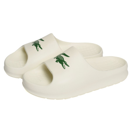MENS SERVE SLIDE 2.0 Blanc Kaki, Claquettes Lacoste