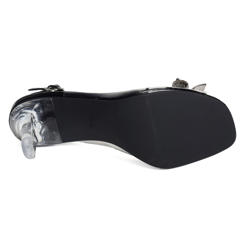 MIRA 01 Noir, Nu-Pieds à talon Laura Vita