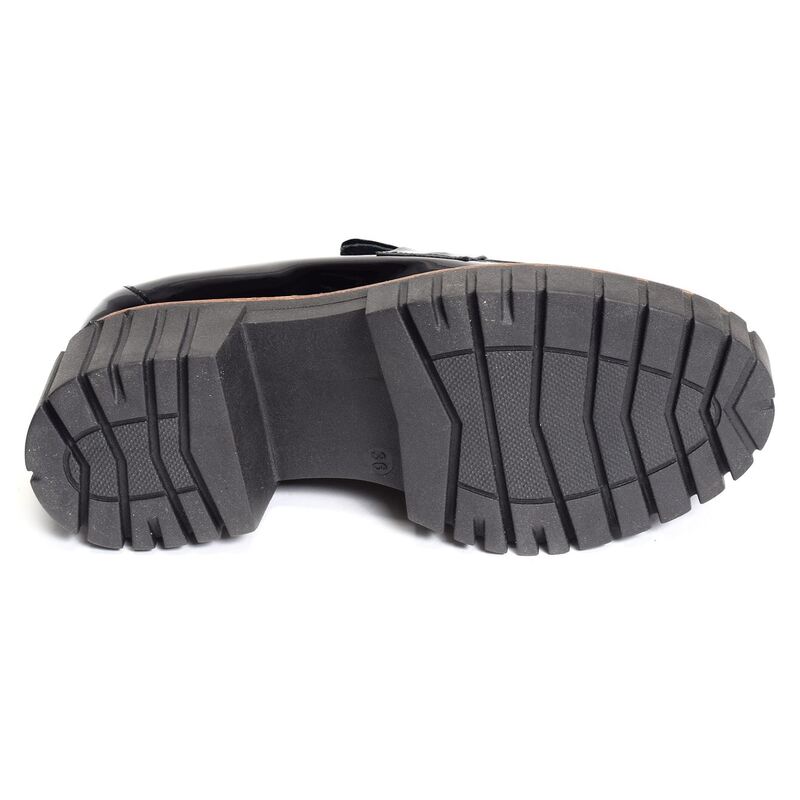 BELINA Verni Noir, Mocassins Reqins