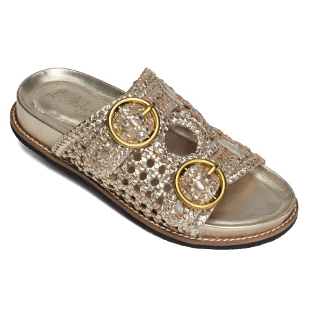 CHR2515 Gold, Mules Atelier Tropézien