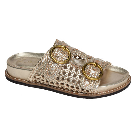 CHR2515 Gold, Mules Atelier Tropézien