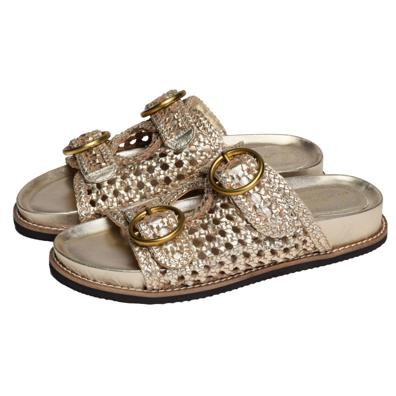 CHR2515 Gold, Mules Atelier Tropézien