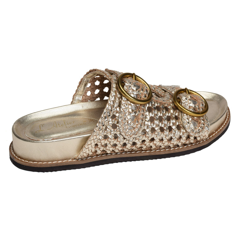 CHR2515 Gold, Mules Atelier Tropézien